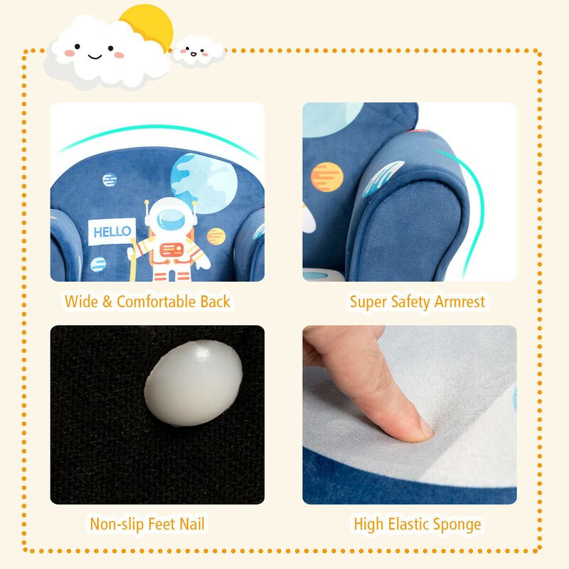 Kids Armrest Upholstered Couch