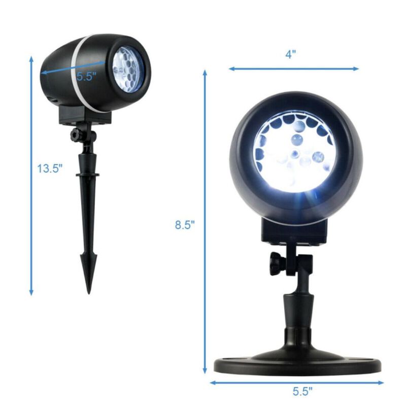 Hivvago Outdoor Waterproof Christmas Snowflake LED Projector Lights with Remote Control