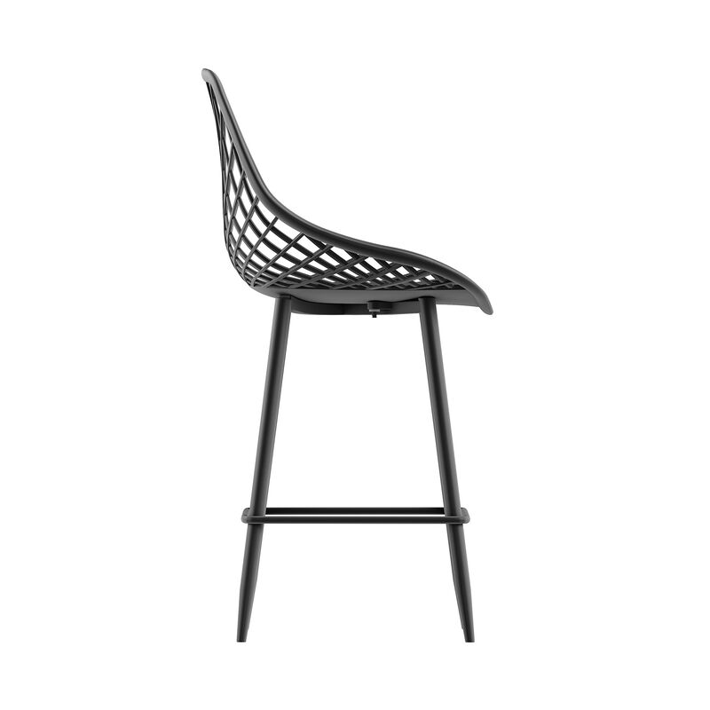 KURV® OUTDOOR & INDOOR HIGH-BACK COUNTER STOOL (Set of 2)