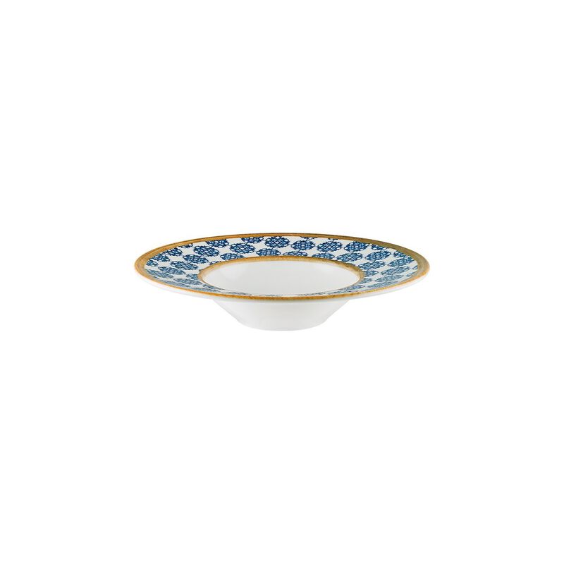 Calif dia.11" h:2.5" 14 oz. Round Decorated Porcelain Bowl (Set of 2)