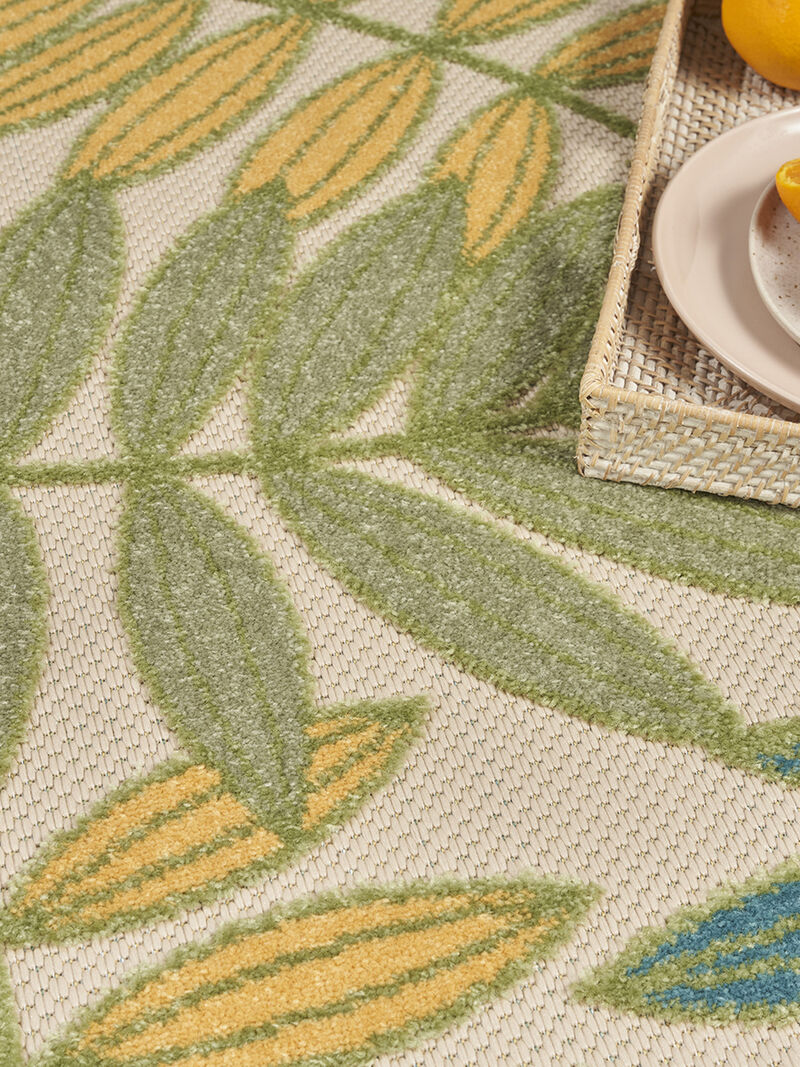 Aloha ALH18 Green/Multicolor 6' x 9' Rug