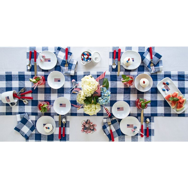 Solino Home 100% Pure Linen Table Runner | Buffalo Check