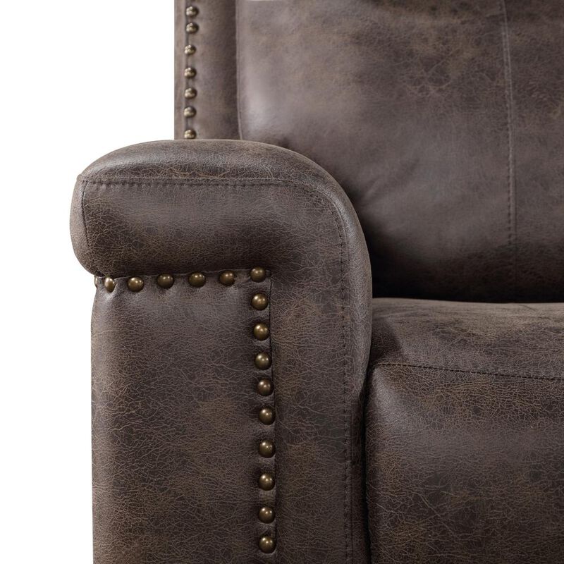 New Classic Furniture Quade Sofa W/Dual Recliner-Mocha