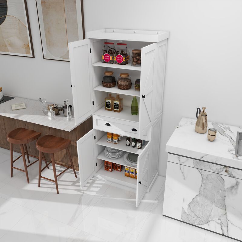 Four-Door, One-Drawer Cabinets, Metric Hinge Full Cover Door Panel