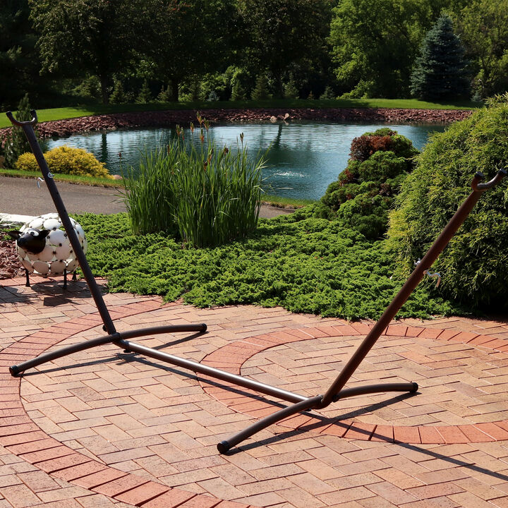 Sunnydaze Steel Hammock Stand with Carrying Case - 100 in