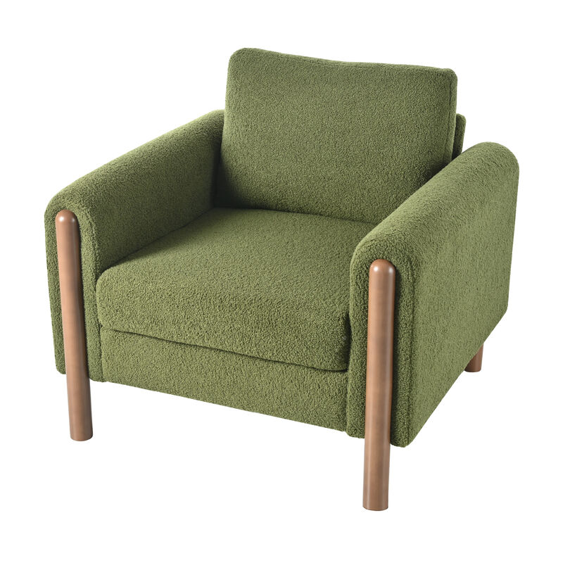 Merax Teddy Upholstered Single Sofa Accent Chair