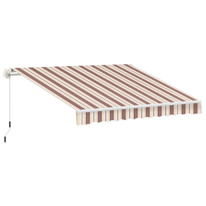 Crimson Yard Cover: 13x8 Adjustable Retractable Patio Awning