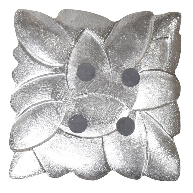 Handmade Decorative Bronze Color Coated 6.88 x 6.88 x 0.78 Inches Aluminium Tray 043AB BBH Home's