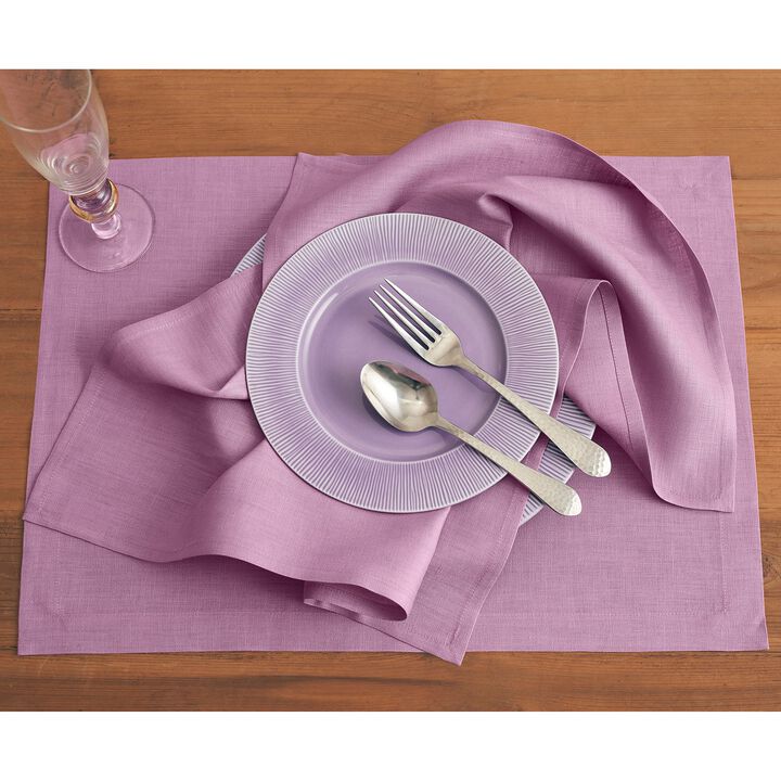 Solino Home 100% Pure Linen Placemats 14 x 19 Inch Set of 4 | Fete