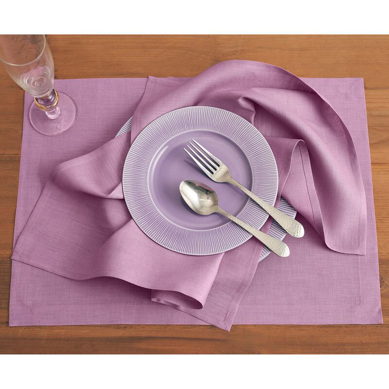 Solino Home 100% Pure Linen Placemats 14 x 19 Inch Set of 4 | Fete
