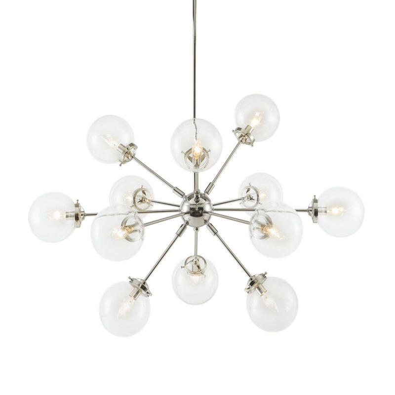 12-Light Chandelier With Oversized Globe Bulbs