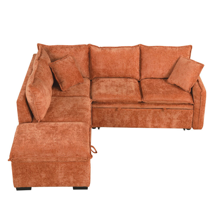 Merax L-shape Convertible Sofa Bed Sectional Sofa