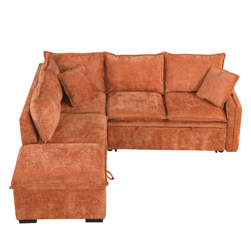 Merax L-shape Convertible Sofa Bed Sectional Sofa