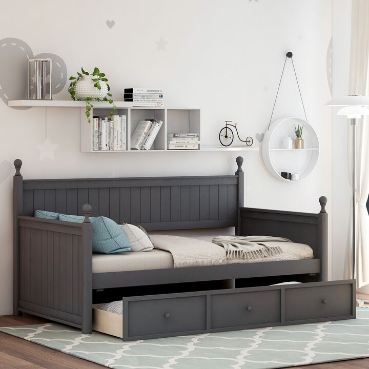 Merax Wood Daybed with Three Drawers