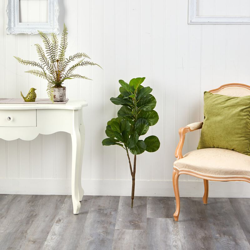 Hivvago 3.5 Feet Fiddle Leaf Fig Artificial Tree