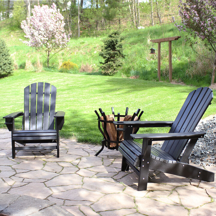 Sunnydaze Lake Style Adirondack Chair with Cup Holder