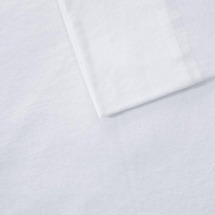 Belen Kox White Jersey Knit Sheet Set, Belen Kox