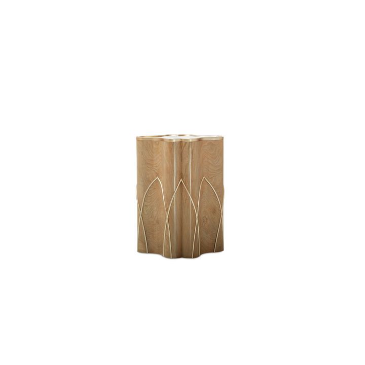 Michael Amini Villa Cherie Chairside Table - Caramel