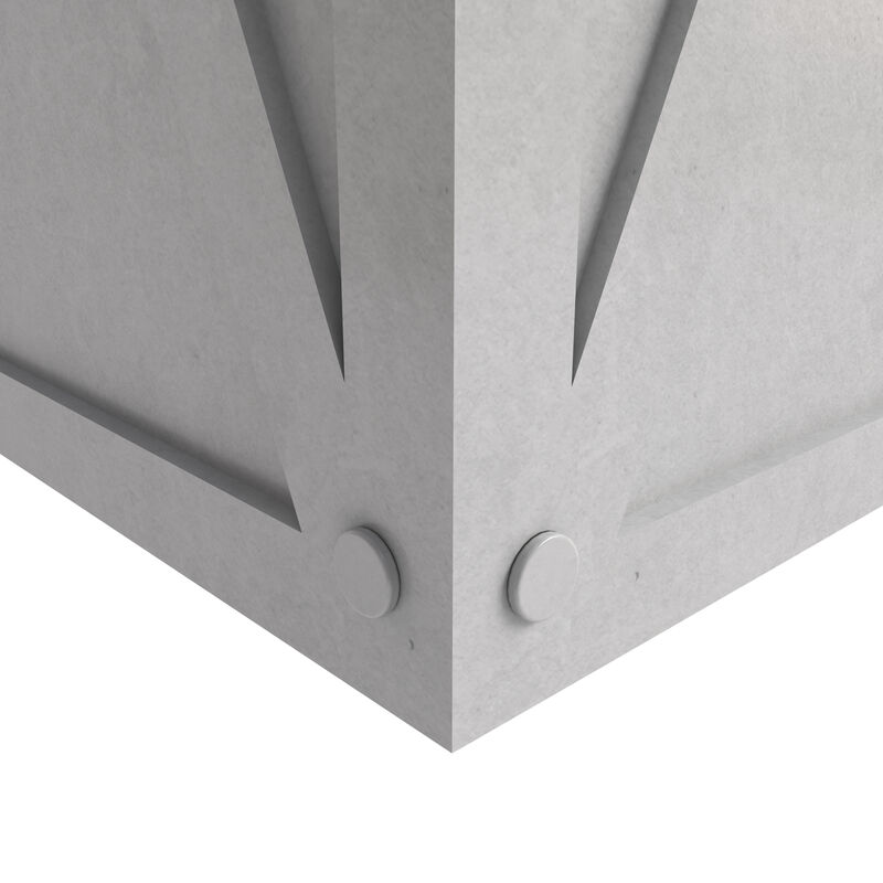 LeisureMod Papyrus Series Rectangle Fiberstone and MgO Clay Planter
