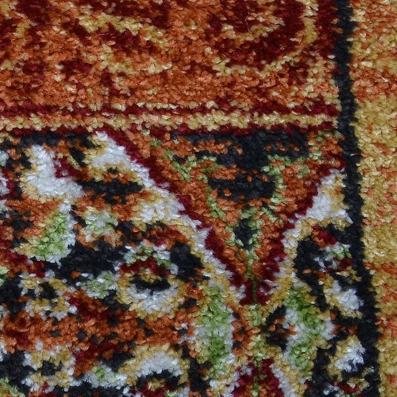 RUGSOTIC CARPETS MACHINE MADE HEATSET POLYPROPYLENE AREA RUGS  - 10'x13', Rectangle Shape, Red Color, Classic Oriental Traditional  Design, Midium Pile Machine Made Area Rugs (M00042)