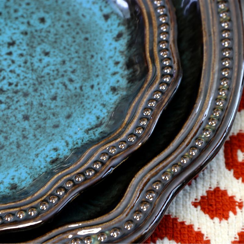 Elama's Mystic Waves 16 Piece Dinnerware Set