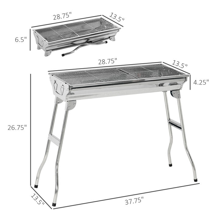 Streamdale Portable Folding Charcoal Grill with Vent Control