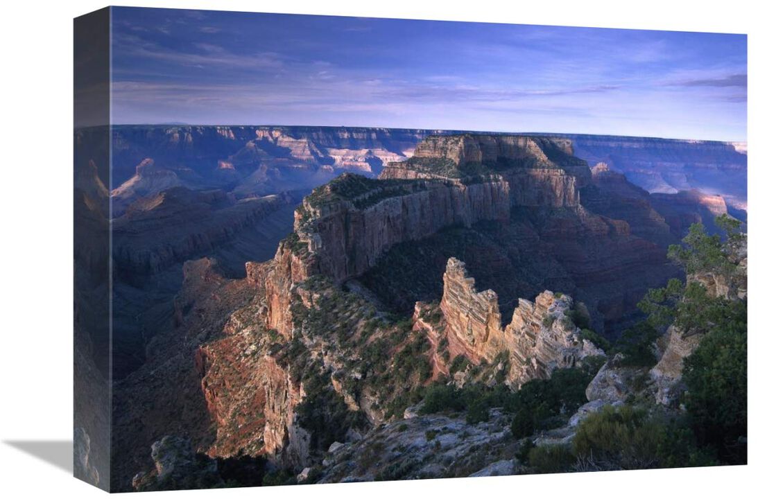 Wotans Throne from Cape Royal, North Rim, Grand Canyon National Park, Arizona-Canvas Art-16x12