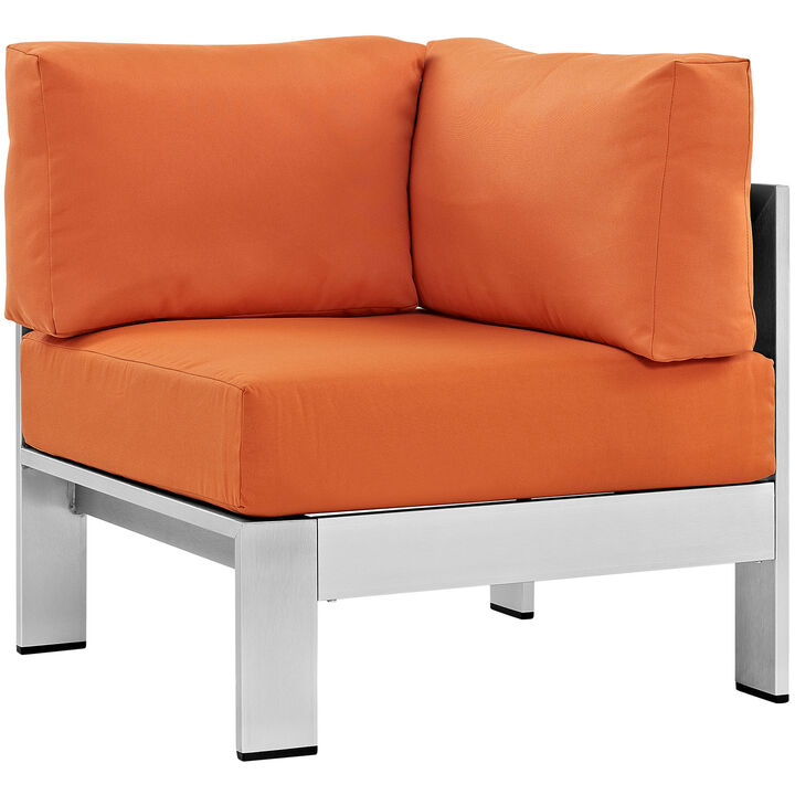 Modway - Shore Outdoor Patio Aluminum Corner Sofa