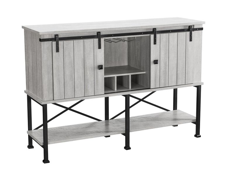 FESTIVO 52 inch Wine Cabinet with Barn Door