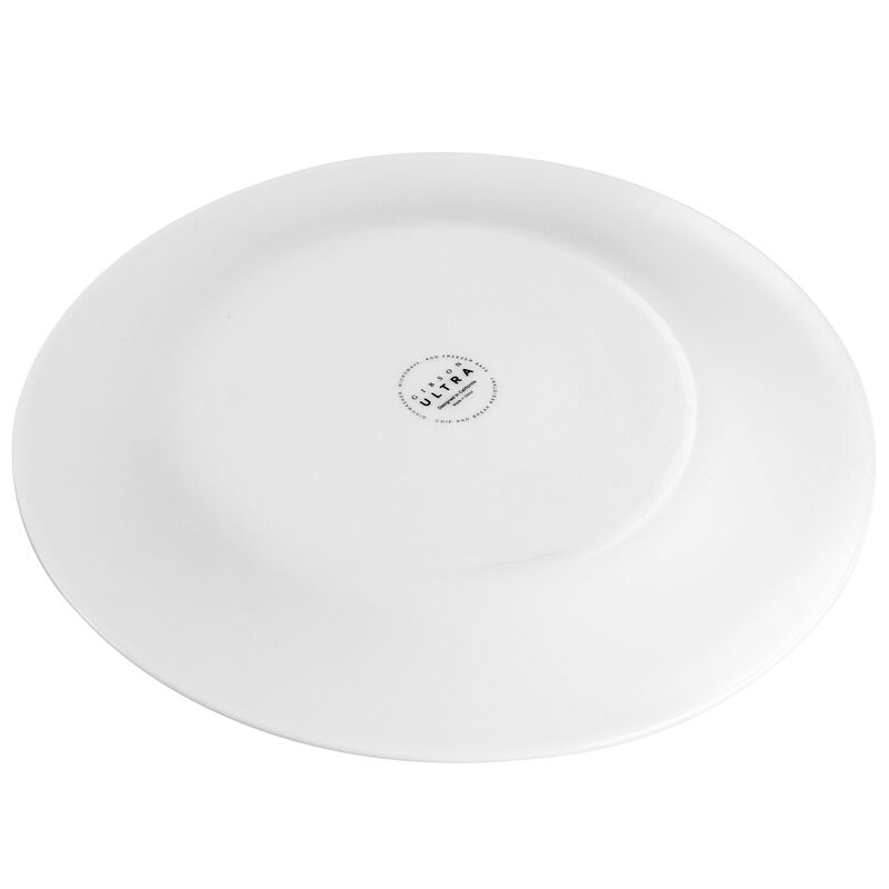 Gibson Ultra Farthington 4 Piece Tempered Opal Glass Dinner Plate Set in White