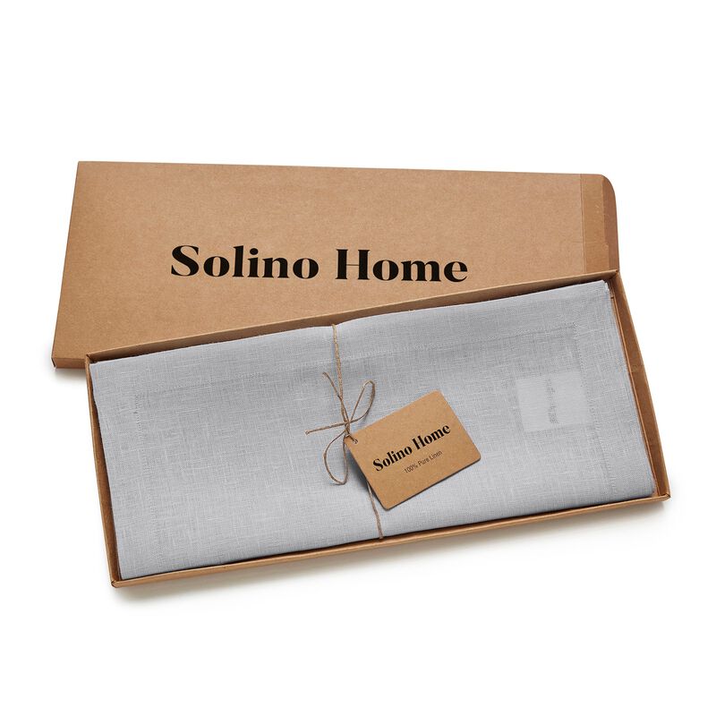 Solino Home 100% Pure Linen Table Runner | Fete for Valentine;s