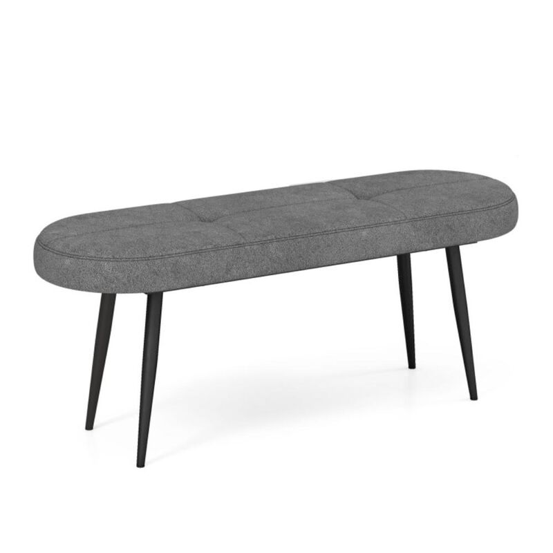 Hivvago 47 Inch Upholstered Entryway Bench with Heavy-duty Metal Frame