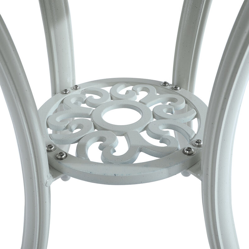 MONDAWE Patio Cast Aluminum Bistro 3-Piece Dining Set, Round Table and 2 Piece Outdoor Chair� Indoor & Outdoor Chic Furniture