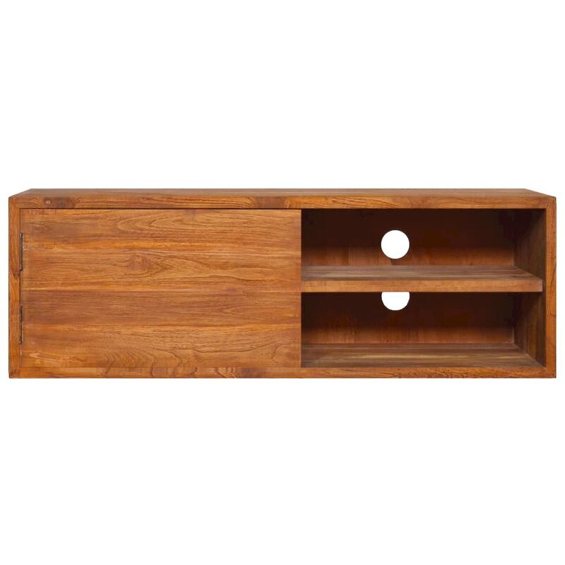 vidaXL Wall-mounted TV Cabinet 35.4"x11.8"x11.8" Solid Teak Wood