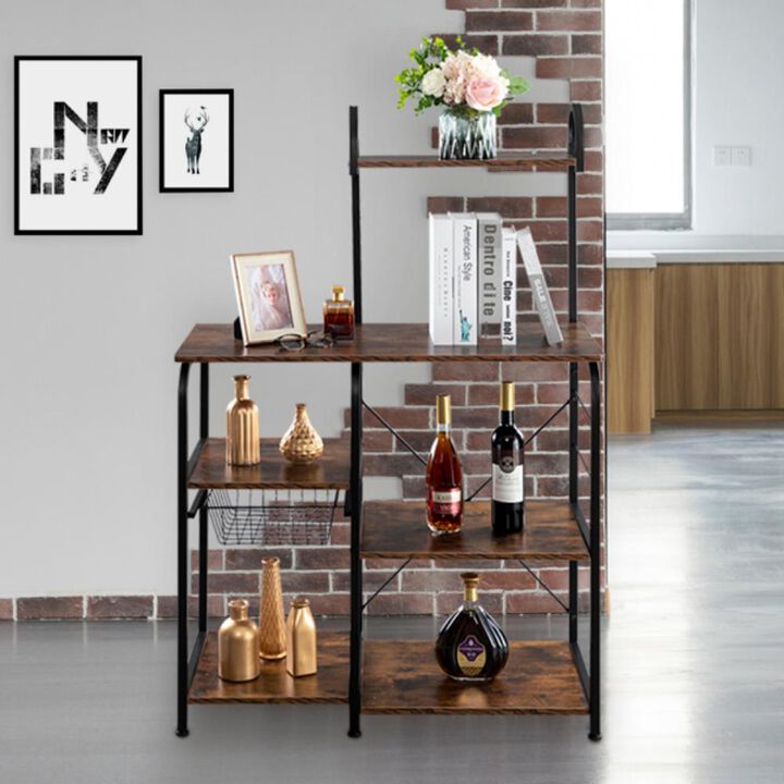 Kitchen Baker's Rack Utility Storage Shelf for Microwave & Organization