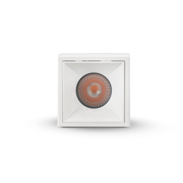 VONN Lighting Square LED Surface Mounted Downlight, Stock Item Beam Angle 33, White