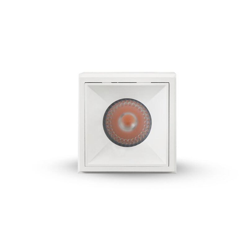 VONN Lighting Square LED Surface Mounted Downlight, Stock Item Beam Angle 33, White