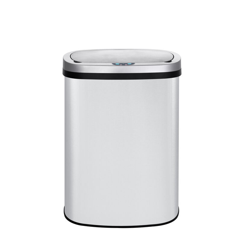 13 Gallon Stainless Steel Oval Trash Can