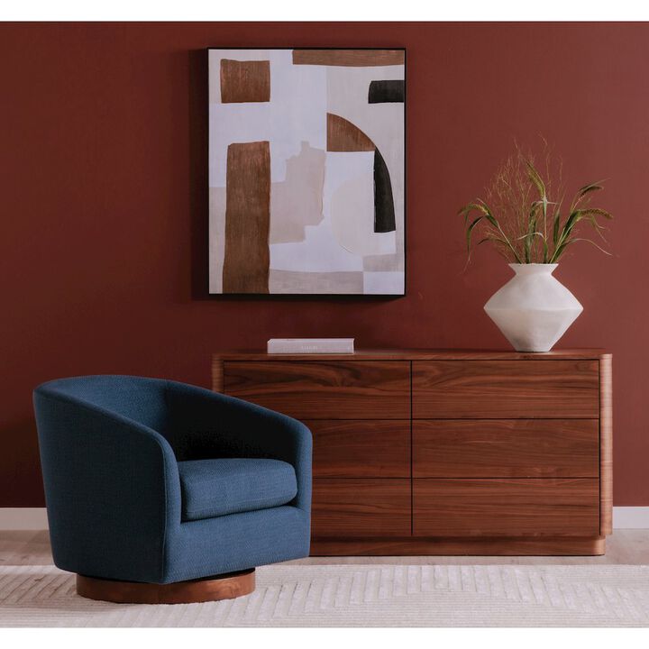 Moe’s Round Off Dresser Walnut Brown