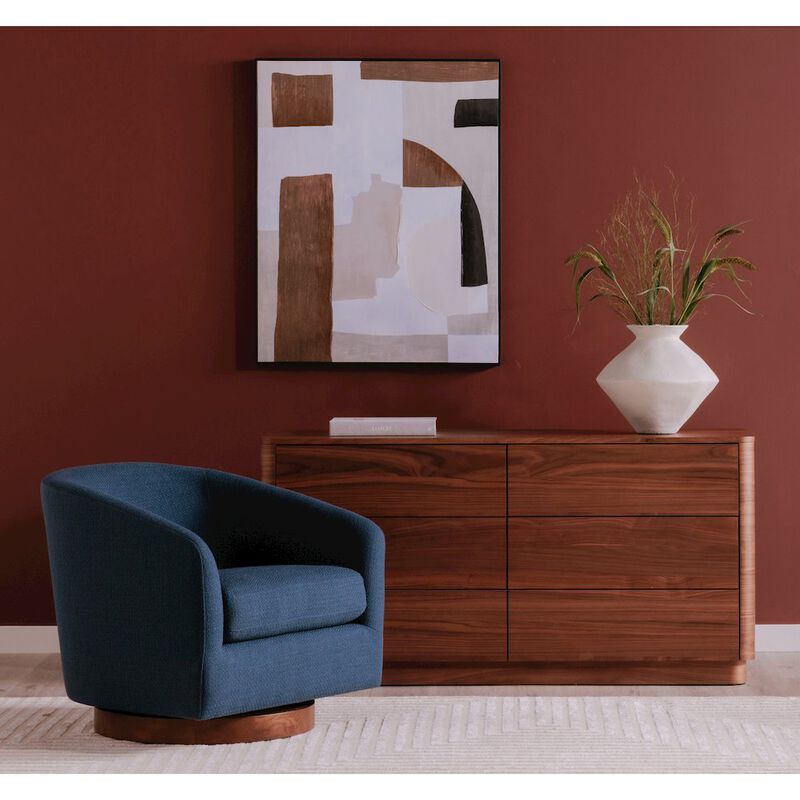 Moe’s Round Off Dresser Walnut Brown