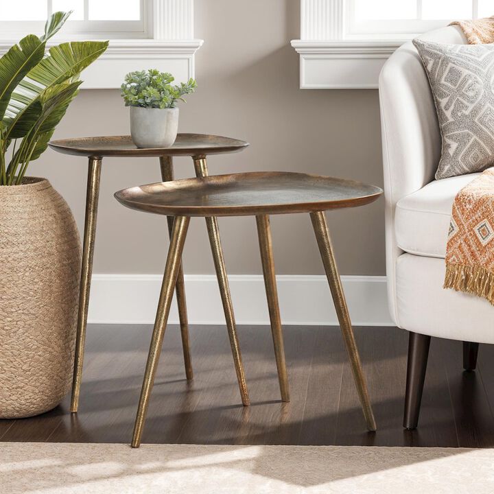 Convenience Concepts Bali Metal Nesting End Tables