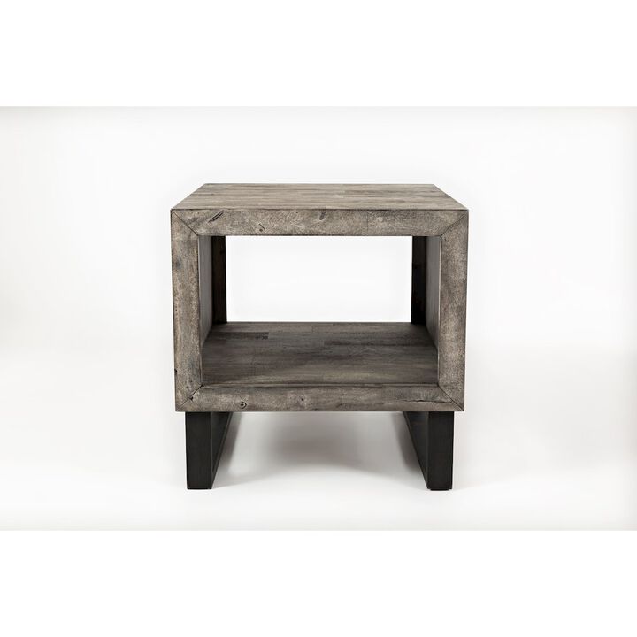 Jofran Mulholland Drive Modern Distressed Solid Wood End Table