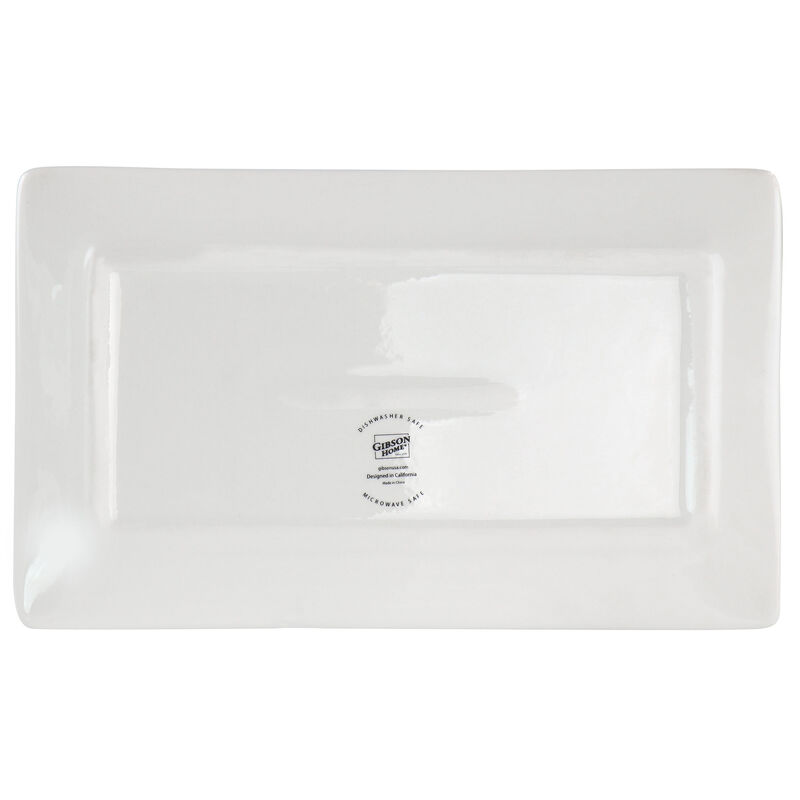 Gibson Home Village Vines 10.6 Inch Fine Ceramic Rectangular Platter in Multi
