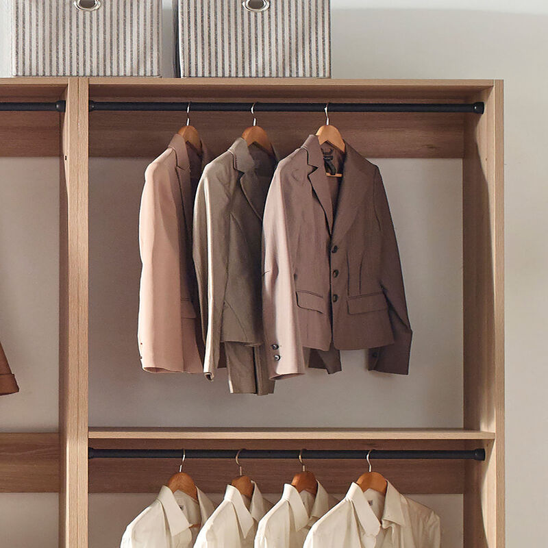 Prosper Oak Freestanding Walk in Wood Closet System