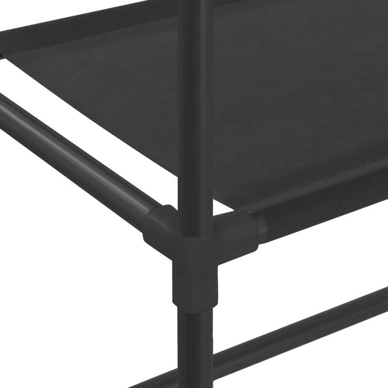 3 Tier Over the Washer Laundry Storage Rack, 67 Inch Tall Black Steel - Benzara