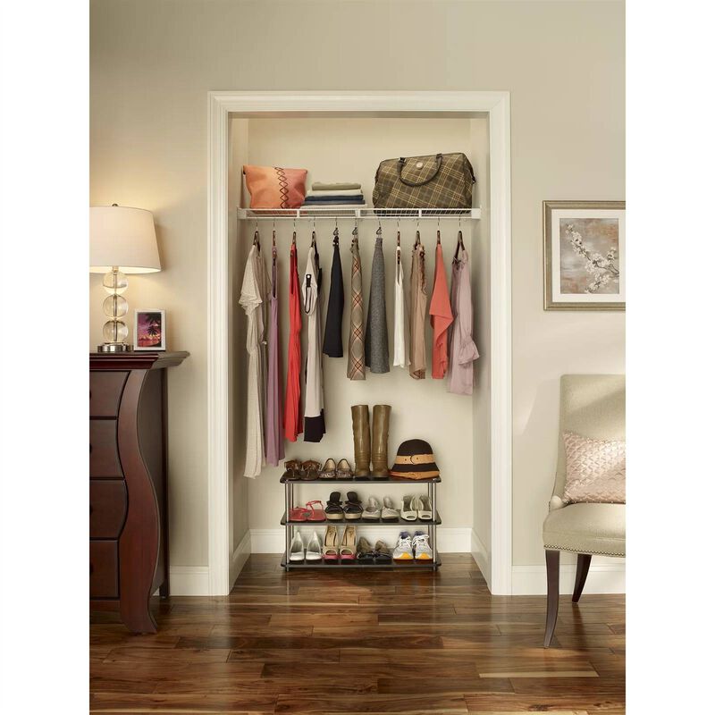 QuikFurn Espresso 3-Shelf Modern Shoe Rack - Holds up to 12 Pair of Shoes
