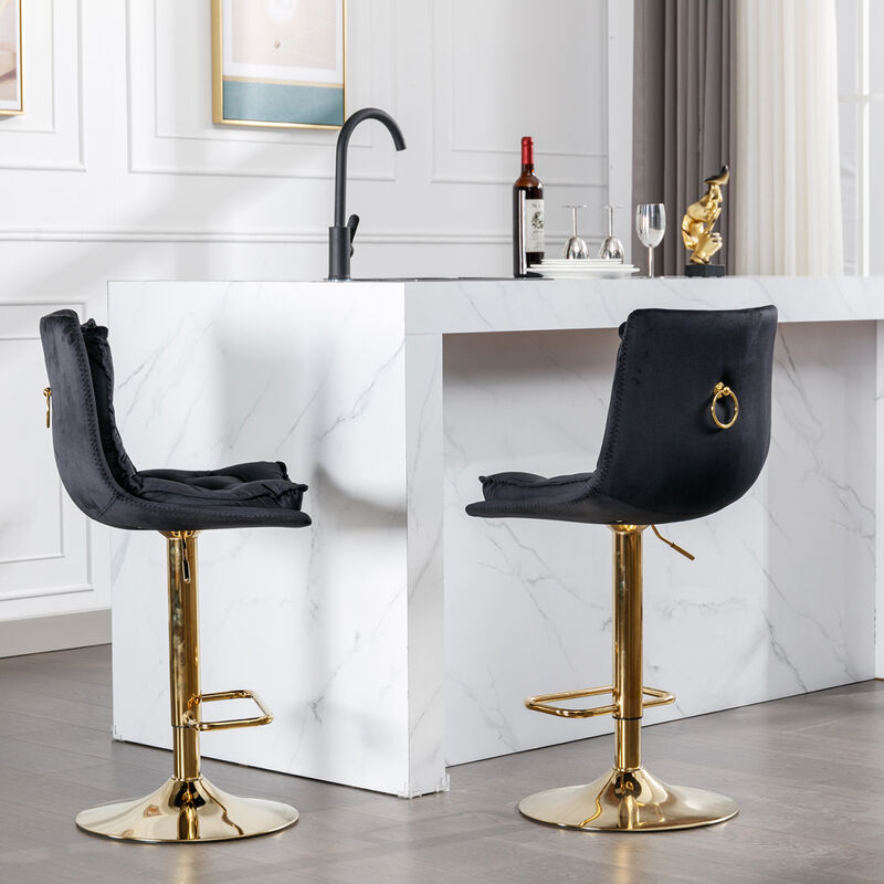 Chrome Swivel Bar Stools Set