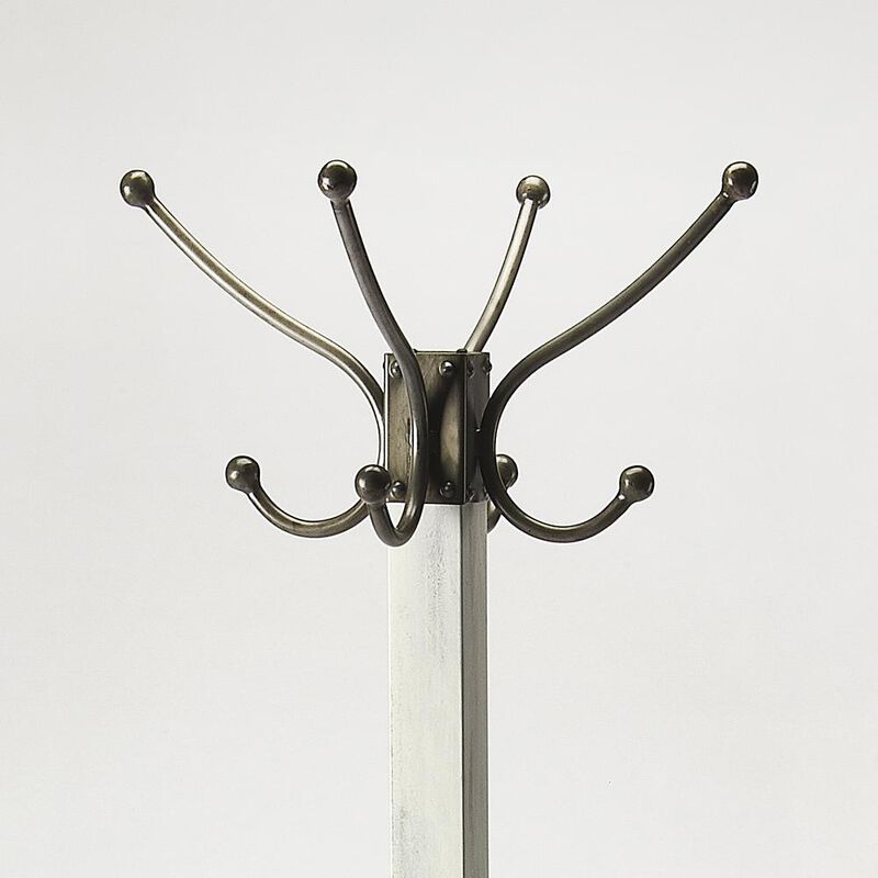 Square White Wood Coat Rack, Belen Kox