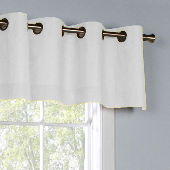 Commonwealth Thermalogic Weather Cotton Fabric Grommet Top Valance - 40"x15" - Burgundy
