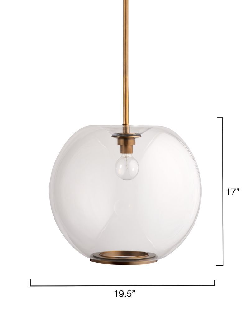 Helium 1-Light Glass Pendant